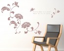 Beautiful Flowers with Love Quotes Art Decal